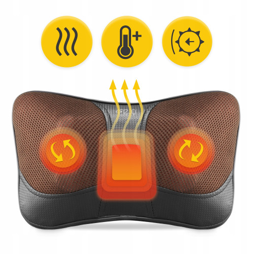 Массажная подушка  4FIZJO Shiatsu Ultra+ Brown - фото №11